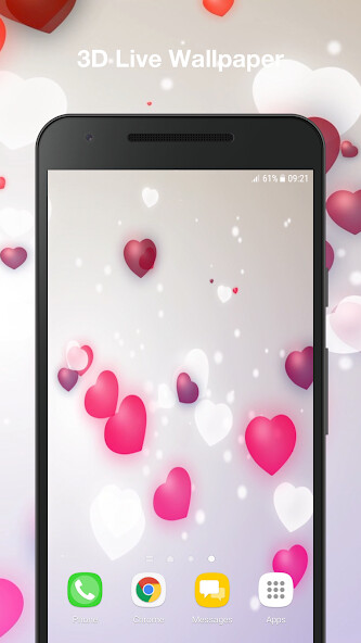 Play Romantic Hearts Live Wallpaper 