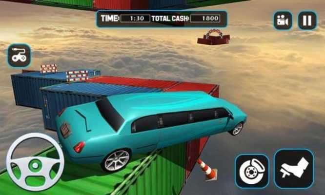 Play RoofTop Limo Car Stunt Ride 