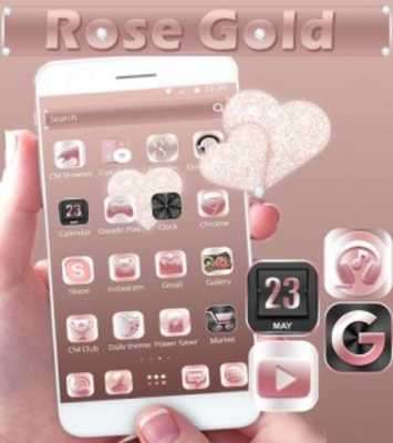 Play Rose gold diamond Theme 