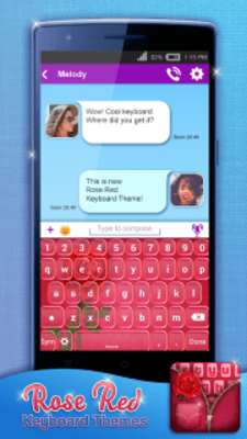 Play Rose Red Keyboard Themes 