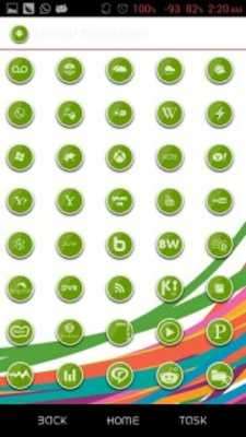 Play Round Green Apex Nova GO ADW 