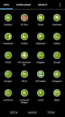 Play Round Green Apex Nova GO ADW 