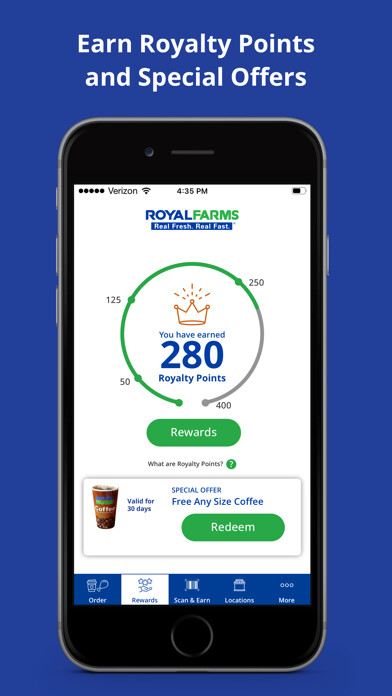 Play APK Royal Farms Rewards  and enjoy Royal Farms Rewards with UptoPlay com.togotechnologies.RoyalFarms4