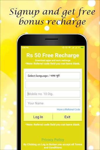 Play APK Rs 50 Free Recharge  and enjoy Rs 50 Free Recharge with UptoPlay in.co.recharge.rs50