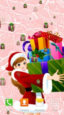 Play Santa Girls Live Wallpapers 