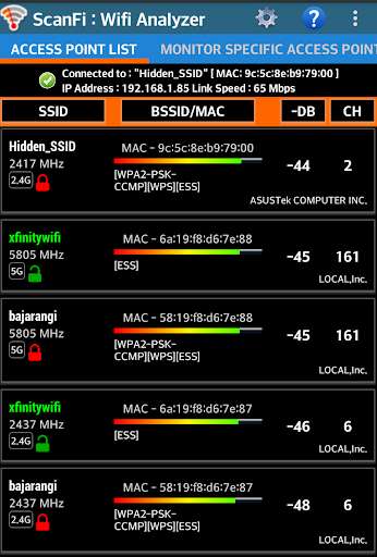 Play APK ScanFi : WiFi Analyzer and Surveyor  and enjoy ScanFi : WiFi Analyzer and Surveyor with UptoPlay com.ScanFi