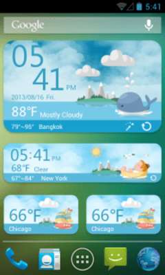Play Sea Free Theme GO Weather EX 