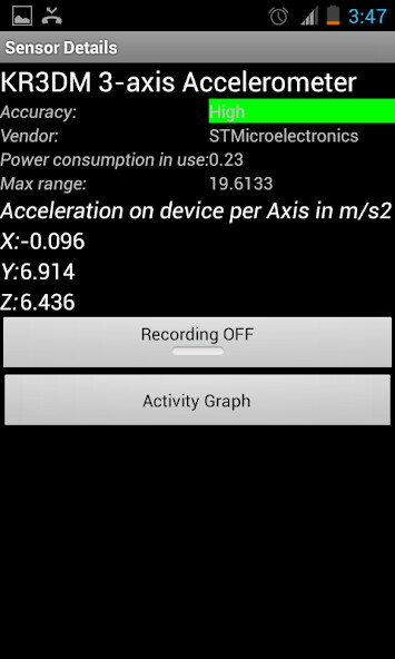 Play Sensors of Android 