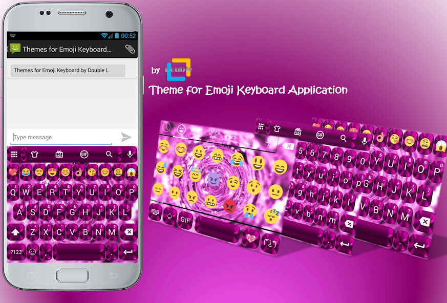 Play APK Shading Pink Emoji Keyboard  and enjoy Shading Pink Emoji Keyboard with UptoPlay com.kkkeyboard.emoji.keyboard.theme.ShadingPink