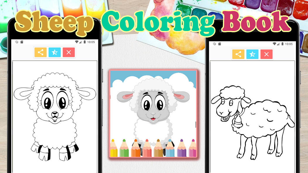 Play sheep coloring book 