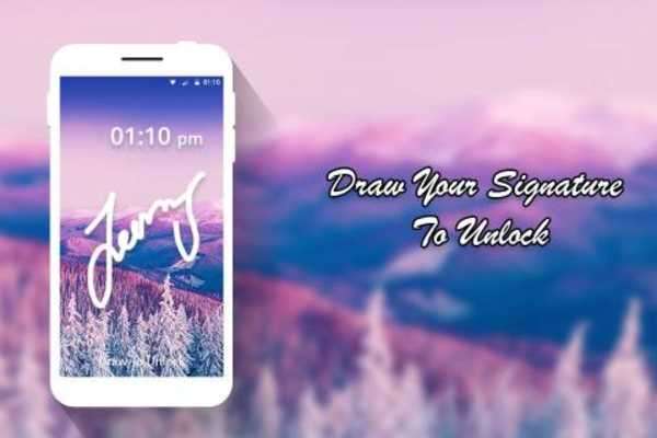 Play Signature lock screen : gesture effect 