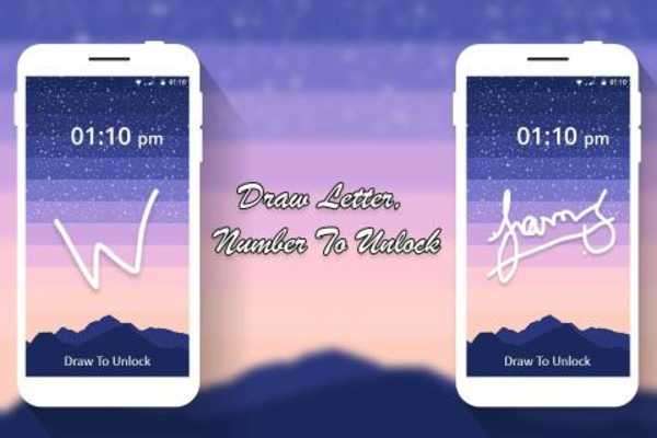 Play Signature lock screen : gesture effect 