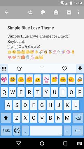 Play APK Simple Blue Love Keyboard Skin  and enjoy Simple Blue Love Keyboard Skin with UptoPlay com.kkkeyboard.emoji.keyboard.theme.SimpleBlueLove