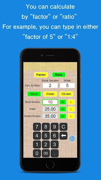 Play APK Simple Dilution Calculator  and enjoy Simple Dilution Calculator with UptoPlay com.easelabs.software.DilutingCalc