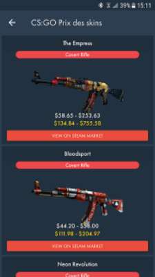 Play Skins prices for CS:GO 
