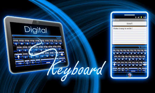Play APK SlideIT Blue Digital Skin  and enjoy SlideIT Blue Digital Skin with UptoPlay com.dasur.slideit.skin.bluedigital