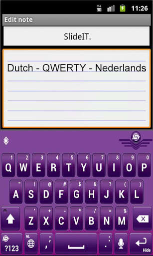 Play APK SlideIT Dutch QWERTY Pack  and enjoy SlideIT Dutch QWERTY Pack with UptoPlay com.dasur.language.dut.pack
