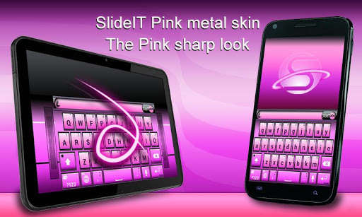 Play APK SlideIT Pink Metal Skin  and enjoy SlideIT Pink Metal Skin with UptoPlay com.dasur.slideit.skin.pinkmetal