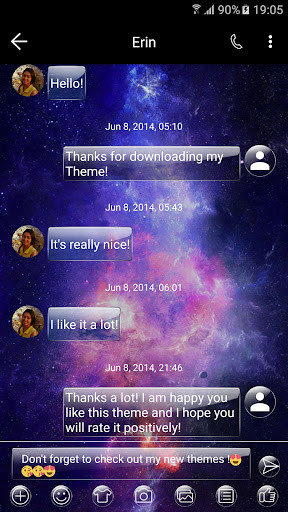 Play APK SMS Messages Glass Galaxy  and enjoy SMS Messages Glass Galaxy with UptoPlay com.kkkeyboard.emoji.keyboard.theme.mGlassGalaxy
