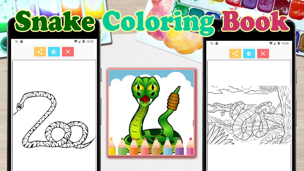 Play snake coloring book 