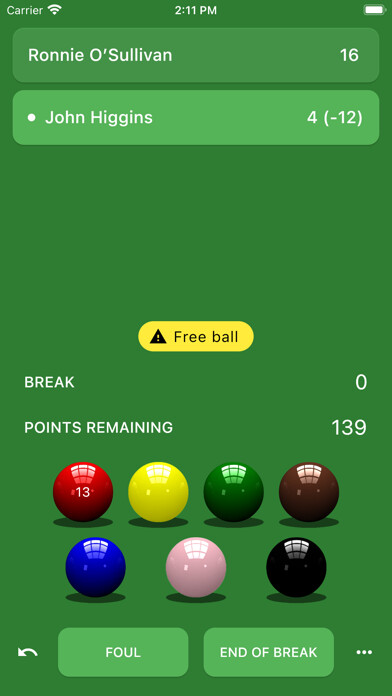 Play Snooker Scoreboard 