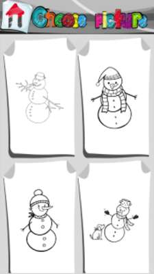 Play snowman coloring book 