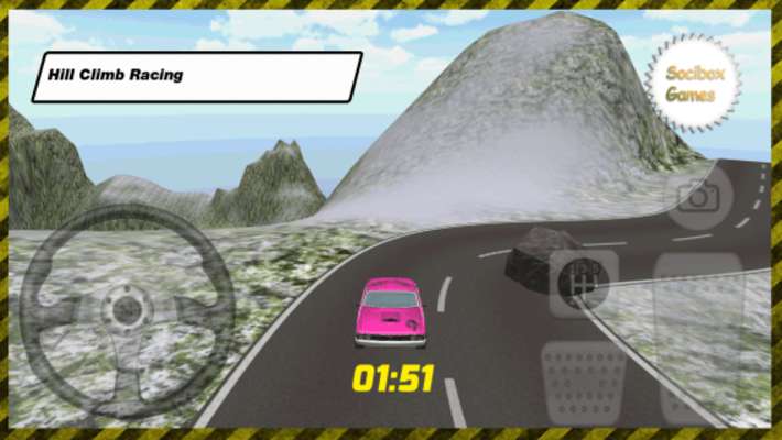 Play Snow Pink Hill Climb Racing 