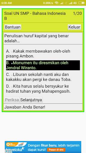 Play APK Soal UN SMP MTS 2020 (UNBK) - Terlengkap  and enjoy Soal UN SMP MTS 2020 (UNBK) - Terlengkap with UptoPlay com.creativedeveloper12.unsmpterbaruterlengkap2018