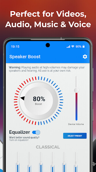 Play APK Sound Booster: Increase Volume  and enjoy Sound Booster: Increase Volume with UptoPlay com.equalizer.volume.bassbosster.soundbooster