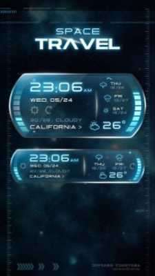 Play Space Travel GO Weather Widget 