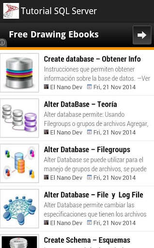 Play APK SQL Server Tutorial  and enjoy SQL Server Tutorial with UptoPlay com.elnanodev.tutorialsqlserver