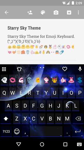 Play APK Starry Sky Emoji Keyboard Skin  and enjoy Starry Sky Emoji Keyboard Skin with UptoPlay com.kkkeyboard.emoji.keyboard.theme.StarrySky