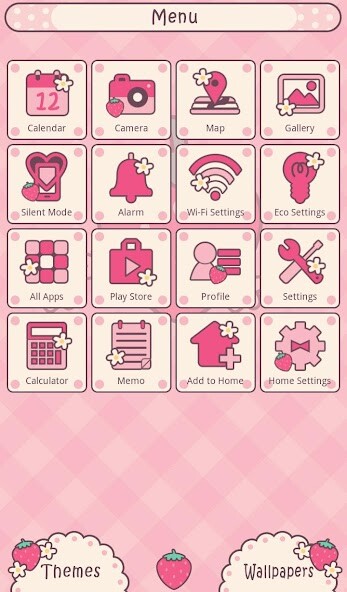 Play APK Strawberry Checks +HOME Theme  and enjoy Strawberry Checks +HOME Theme with UptoPlay jp.co.a_tm.android.plus_ichigono_ginghamcheck