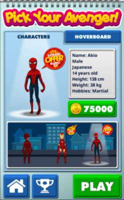 Play Subway Hero Surfers: Spiderman, Batman & Avengers 