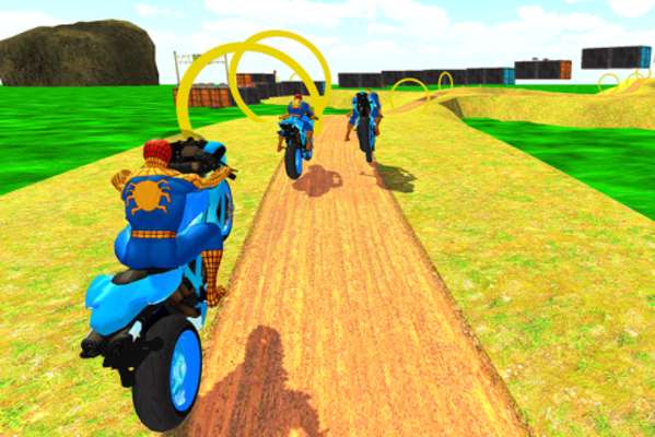 Play Superhero bike race: Offroad Moto Bike Racer 