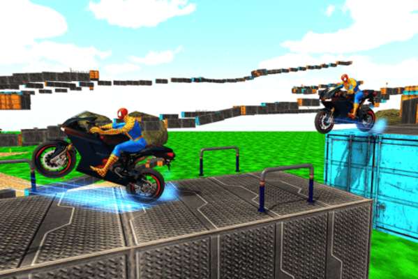 Play Superhero bike race: Offroad Moto Bike Racer 