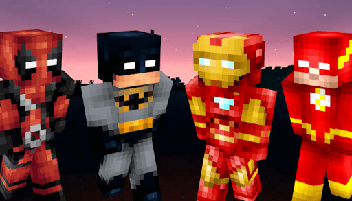 Play Superhero Skins for Minecraft PE 