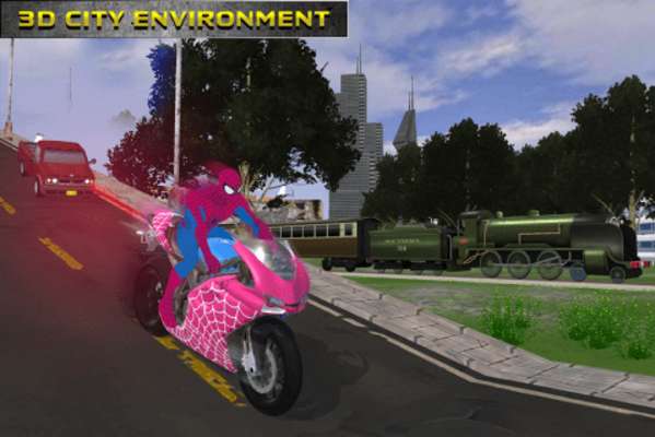 Play Superhero Train vs Bike Racing Simulator 