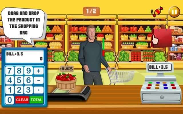 Play Supermarket Store Cashier – Kids Shopping Game 