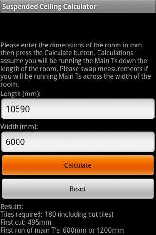 Play APK Suspended Ceiling Calc Lite  and enjoy Suspended Ceiling Calc Lite with UptoPlay com.Woodford.Ceiling