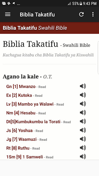 Play APK Swahili Bible  and enjoy Swahili Bible with UptoPlay ru.omdevelopment.ref.biblesw.free