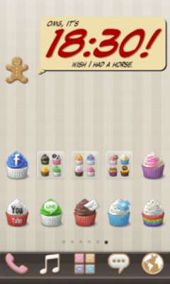 Play Sweet Cupcake Dodol Theme 