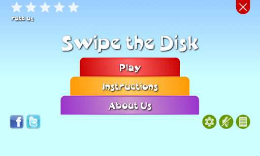 Play Swipe The Disk - Tower of Hanoi 