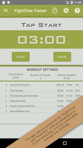 Play APK Talking MMA Workout System/FightTime Trainer/Timer  and enjoy Talking MMA Workout System/FightTime Trainer/Timer using 