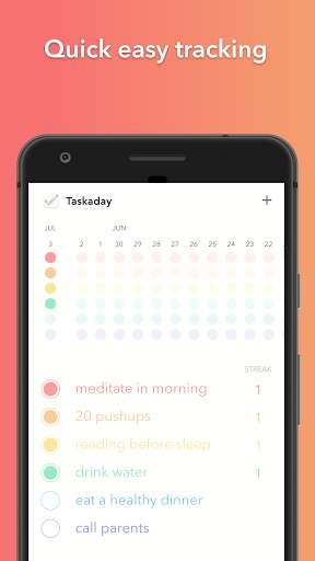 Play APK Taskaday - daily habit tracker  and enjoy Taskaday - daily habit tracker with UptoPlay com.compscieddy.onceaday