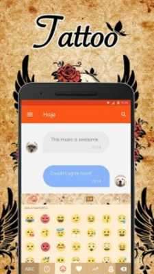 Play Tattoo Emoji Keyboard Theme 