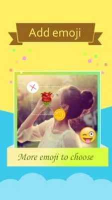 Play text on photo emoji on photo 