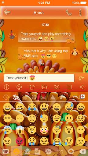 Play APK Thanksgiving Emoji Keyboard  and enjoy Thanksgiving Emoji Keyboard with UptoPlay emoji.keyboard.emoticonkeyboard
