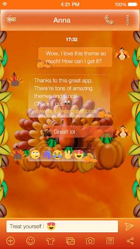 Play APK Thanksgiving Emoji Keyboard  and enjoy Thanksgiving Emoji Keyboard with UptoPlay emoji.keyboard.emoticonkeyboard
