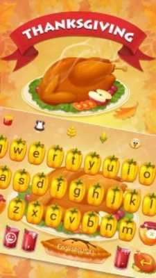 Play Thanksgiving Emoji Keyboard theme 